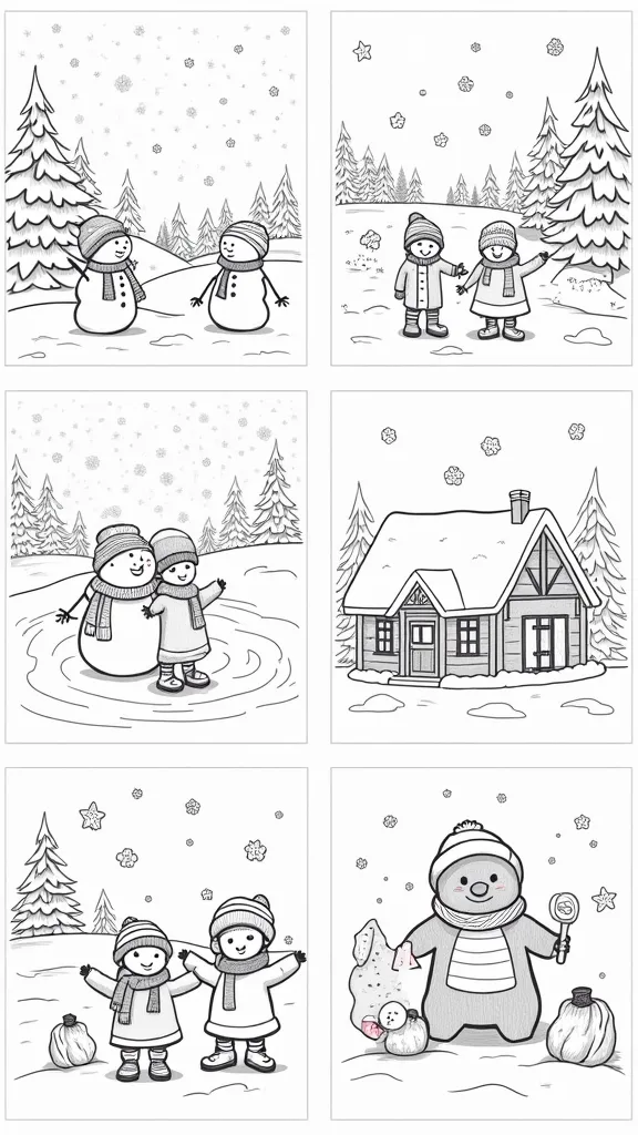 coloriages du thème d’hiver